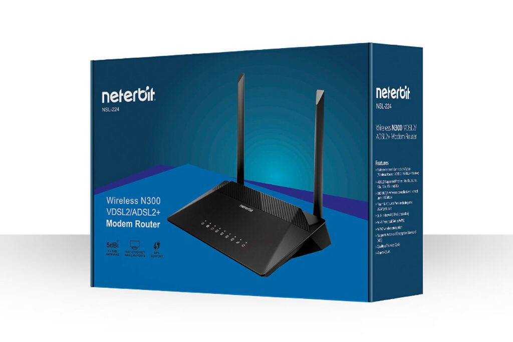 1700934375 285 معارفه مودم روتر نتربیت NSL 224 با حمایتاز ADSL2 و VDSL