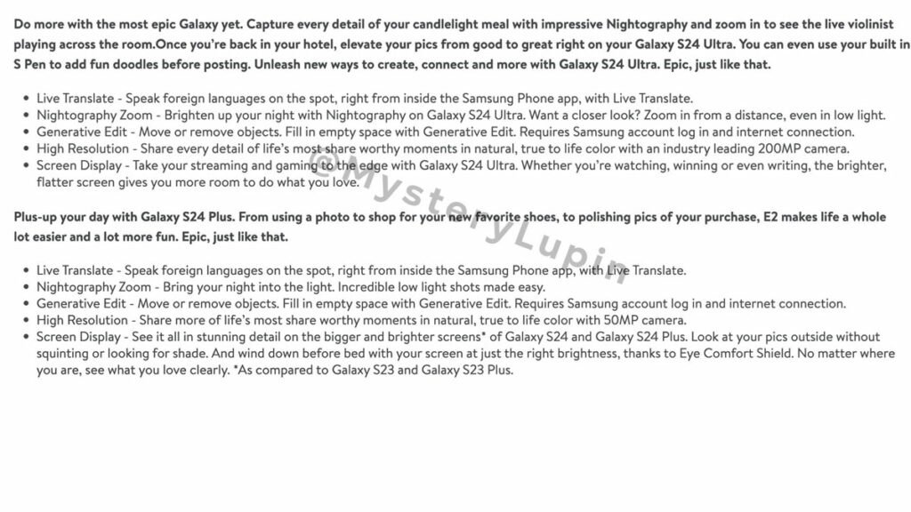 5 ویژگی جدید و مهم سری گلکسی S24 فاش شد