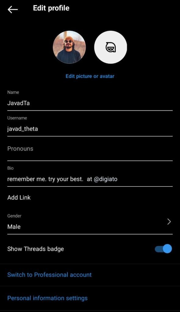 1714498448 401 ضمیر اینستاگرام چیست آموزش فعال سازی pronouns در بیو