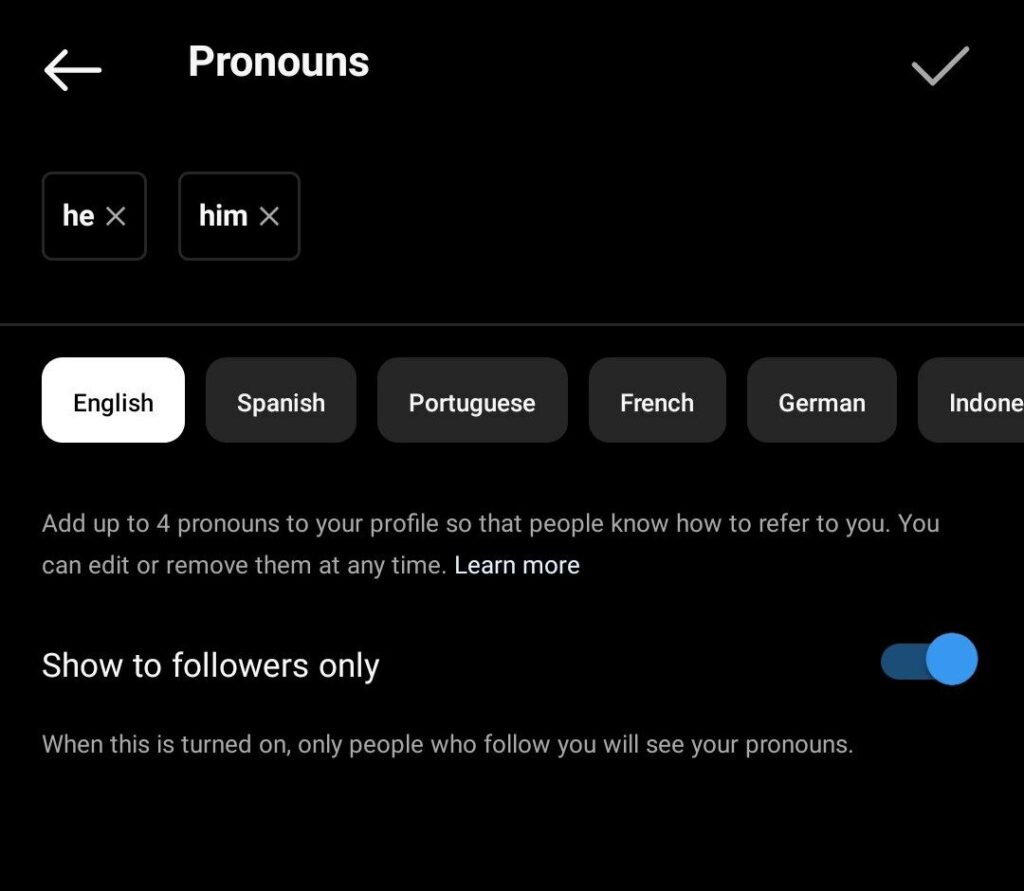 1714498451 813 ضمیر اینستاگرام چیست آموزش فعال سازی pronouns در بیو