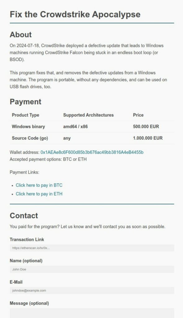 1721463228 80 هکرها در حال سوءاستفاده از اختلال CrowdStrike در ویندوز هستند دوپلر