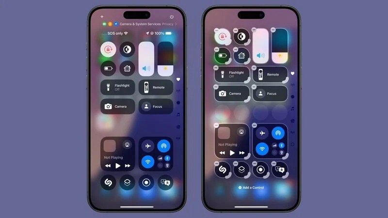 کنترل سنتر جدید iOS 18