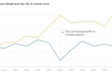 جنگ تجاری ترامپ و چین صادرات محصولات کشاورزی آمریکا را تهدید می‌کند